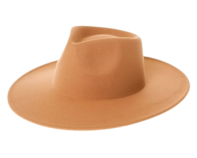 Chestnut brown vegan felt rancher hat - Unisex style fedora, stiff brim, wide brim, panama, fashion hat for men or women by buddha gear