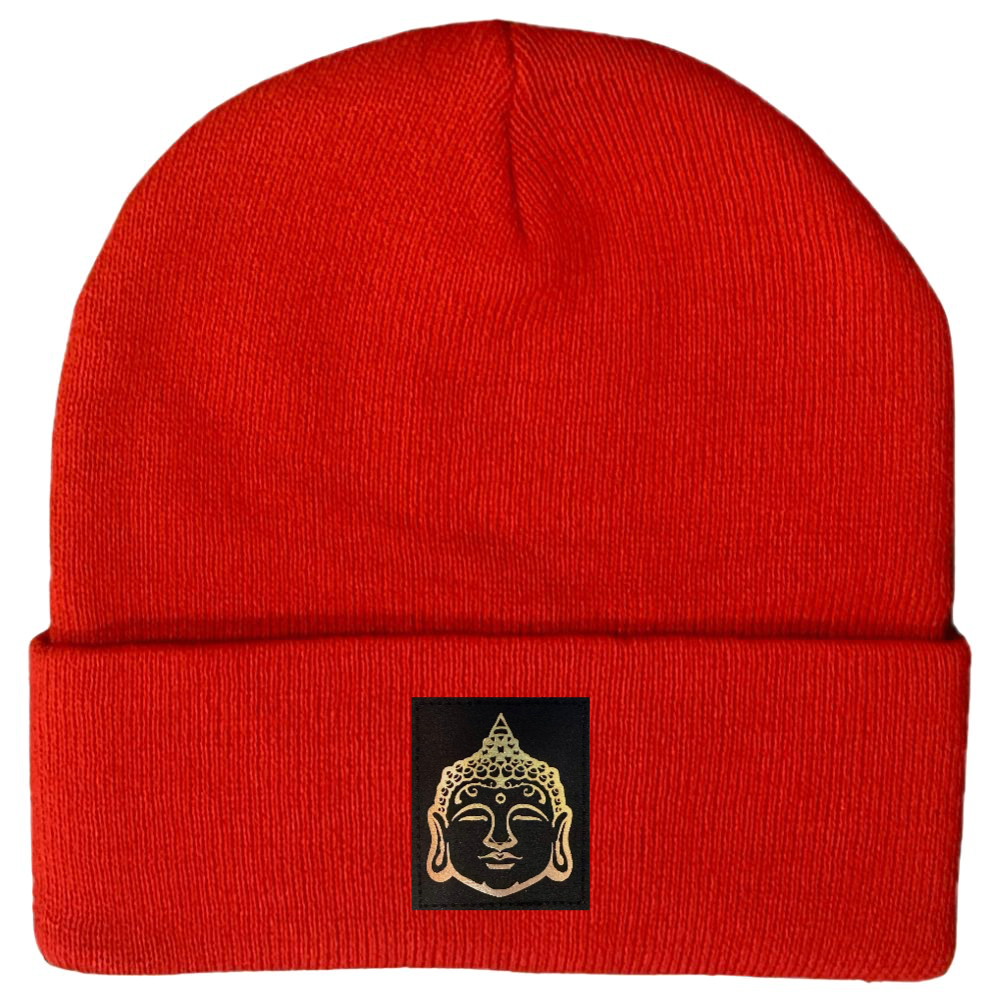 Cuffed Beanie Red, Customizable with any Patch and Variation Below