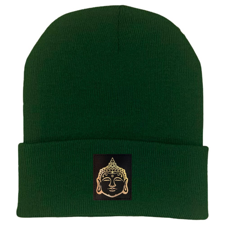 Cuffed Beanie Forest Green, Customizable with any Patch and Variation Below