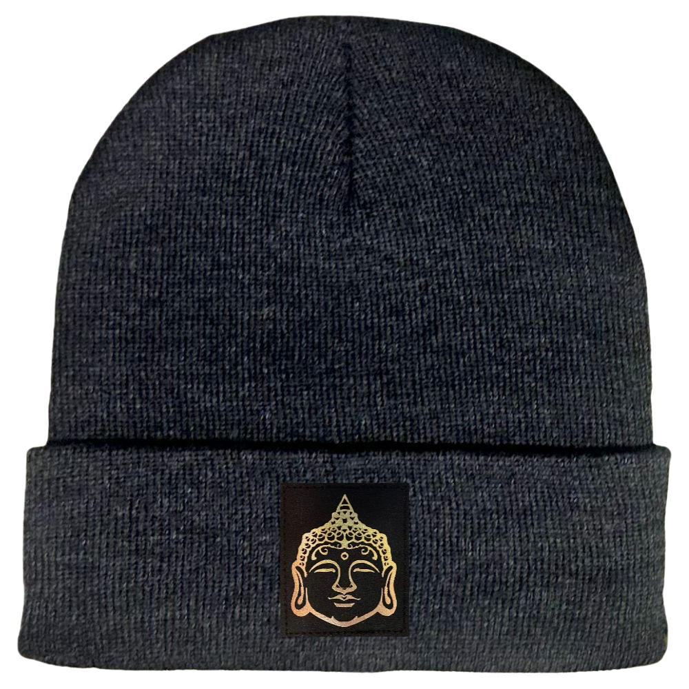Cuffed Beanie Charcoal Grey. Customizable with any Patch and Variation Below