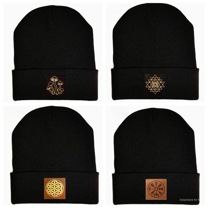 Black Cuffed Beanie - Customized with your Frequency