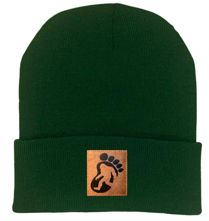 Cuffed Beanie Forest Green, Customizable with any Patch and Variation Below