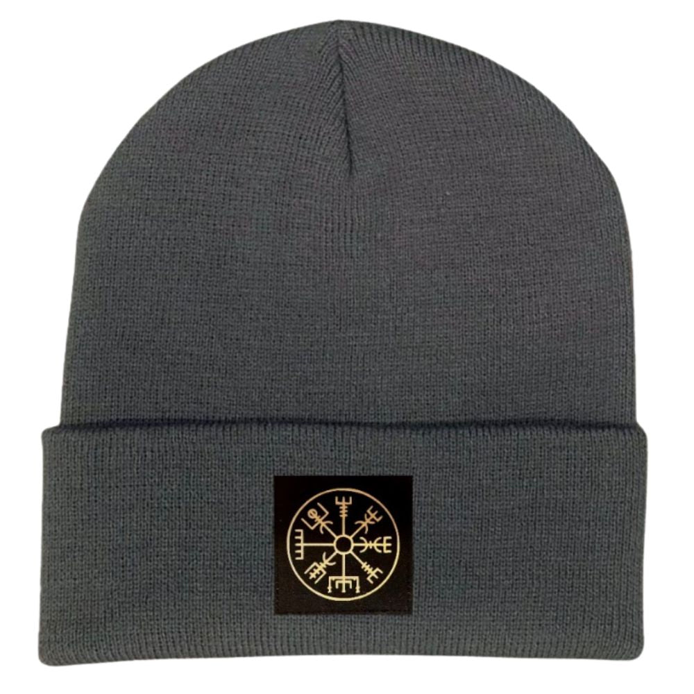 Cuffed Beanie Grey. Customizable with any Patch and Variation Below