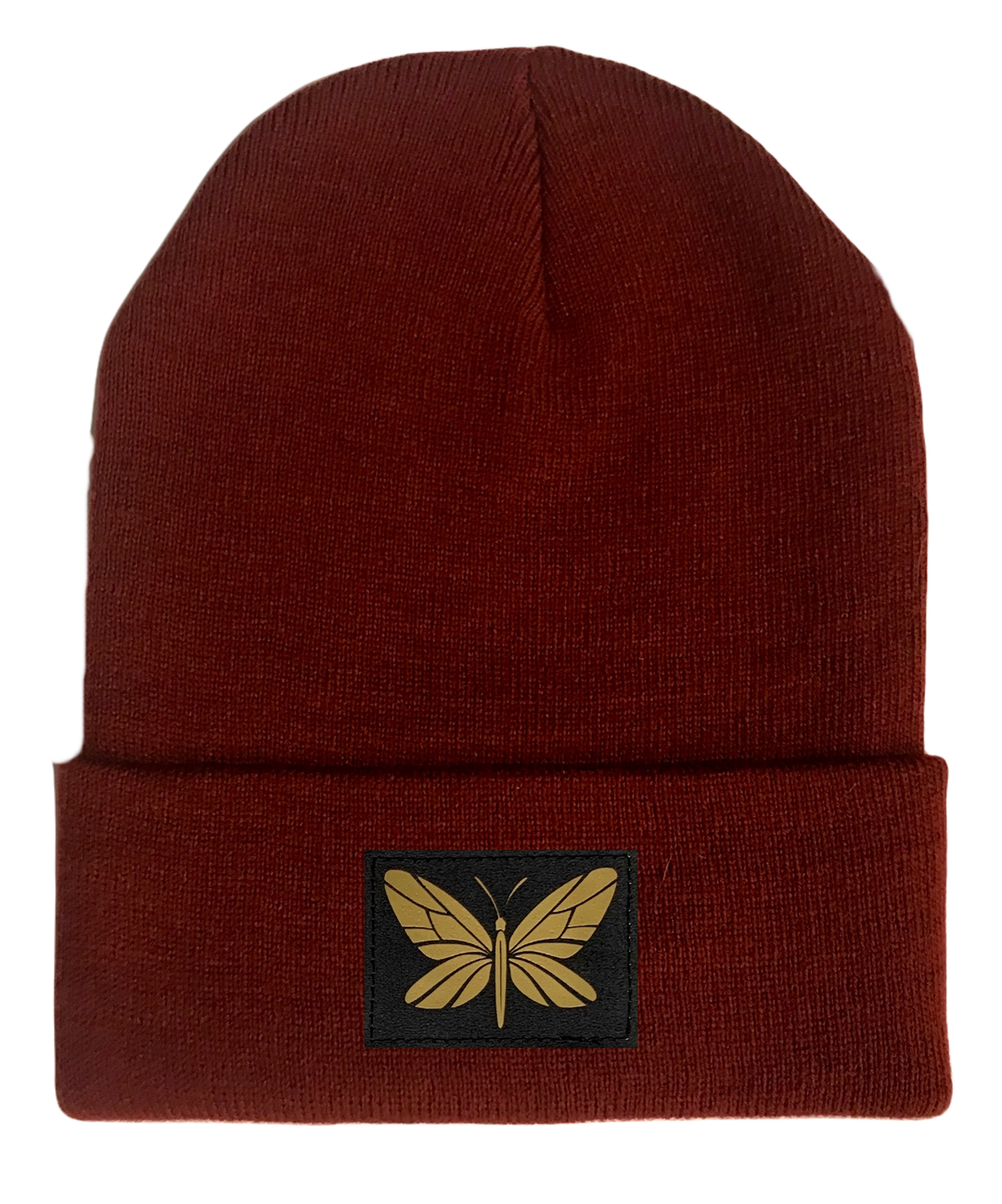 Beanie, Burgundy Buddha Beanie w Handmade butterfly buddha gear 