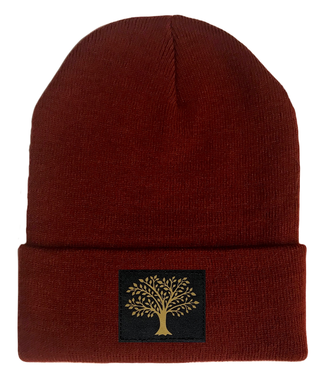 Beanie, Burgundy Buddha Beanie w Handmade tree of life by buddha gear