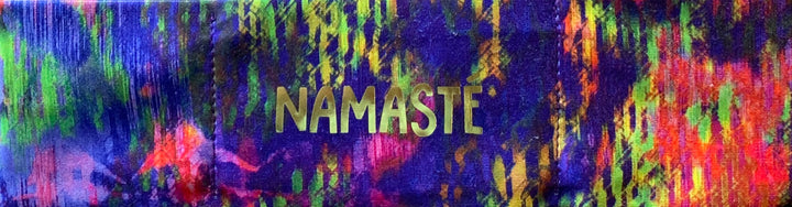 Namaste yoga meditation headband by buddha gear for yoga meditation an sleep with a crystal over your third eye