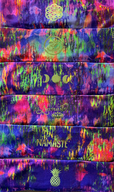 Headbands - Bright Hippie, Handmade, Buddha Band with Iridescent Golden Flower of Life, Om, Moons, Namaste, Pineapple by Buddha Gear