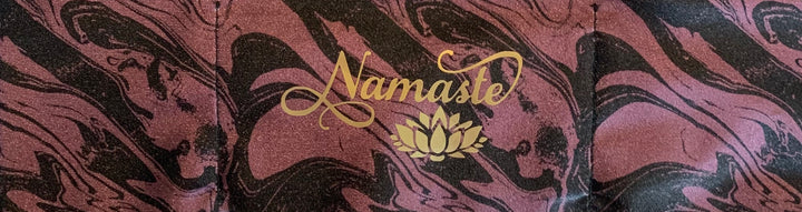 Buddha Gear  Hand Made Burgundy Wine Buddha Band with Golden Tree of Life, Infinite Love, Pineapple, Namaste over your third eye for better yoga, meditation and sleep Sacred Geometry Yoga clothing