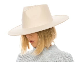  vegan felt rancher hat - Unisex style fedora, stiff brim, wide brim, panama, fashion hat for men or women by buddha gear