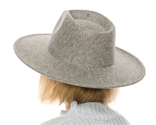 Load image into Gallery viewer, Chestnut brown vegan felt rancher hat - Unisex style fedora, stiff brim, wide brim, panama, fashion hat for men or women