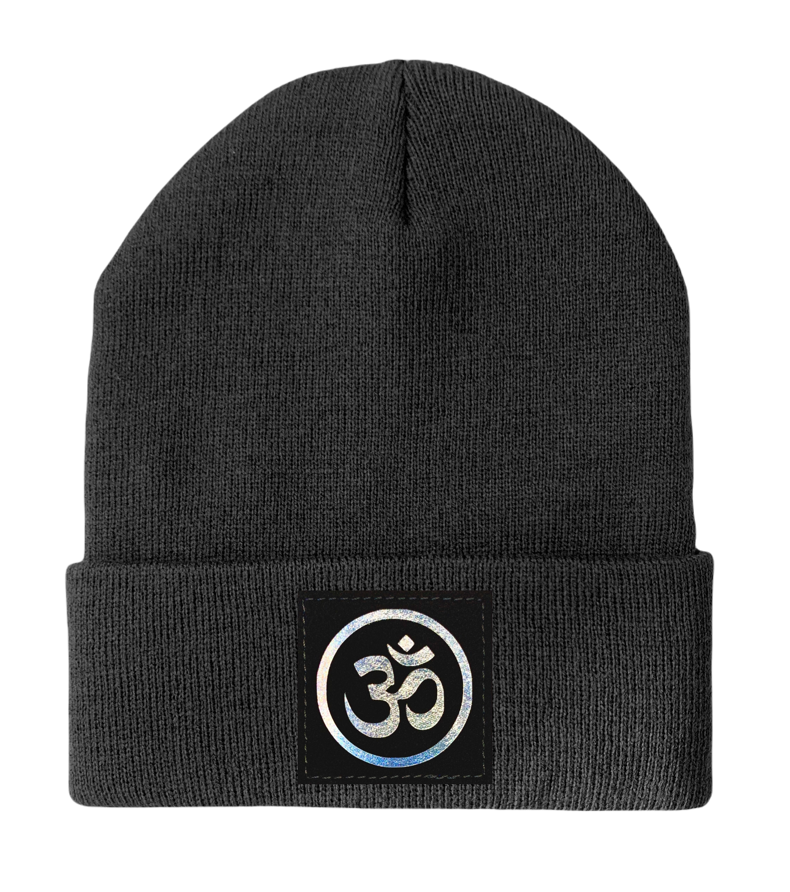 Beanie - Light grey Buddha Beanie with hand made Om Symbol over your Third Eye Buddha Gear yoga meditation hats