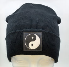 Load image into Gallery viewer, Black Beanie with yin yang over your third eye by Buddha Gear