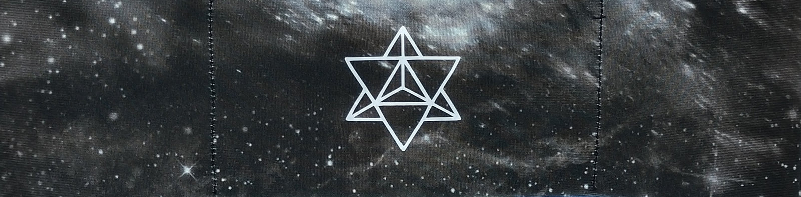 Headband - Black Cosmo Buddha band with Merkaba by Buddha Gear