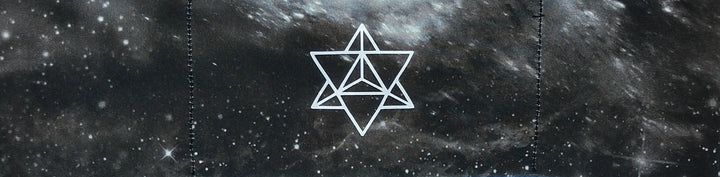 Headband - Black Cosmo Buddha band with Merkaba by Buddha Gear