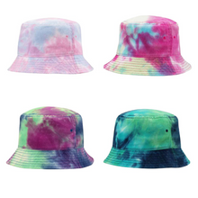 Load image into Gallery viewer, sportsman tie dye bucket cap hat cotton candy by buddha gear