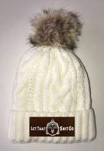 Load image into Gallery viewer, Buddha Beanies - Ivory Plush, Blanket Lined Cable Knit, Pom Pom Beanie Buddha Gear