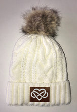 Load image into Gallery viewer, Love Beanies - Ivory Plush, Blanket Lined Cable Knit, Pom Pom Beanie Buddha Gear