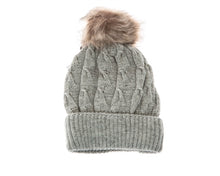 Load image into Gallery viewer, GRey Buddha Gear Plush Beanies pom pom blanked lined beanie hat