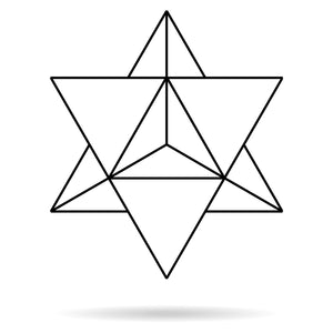 The word Merkaba is actually composed of three separate words: Mer, which means light, Ka, which means spirit and Ba, which means Body. Put together, these three words connote the union of spirit with the body, surrounded by light. The symbol, which takes the shape of a star, is believed to be a divine vehicle made entirely of light and designed to transport or connect the spirit and body to higher realms. Ancient Jewish texts reveal that the word is also the Hebrew for a chariot, and the Bible reveals that