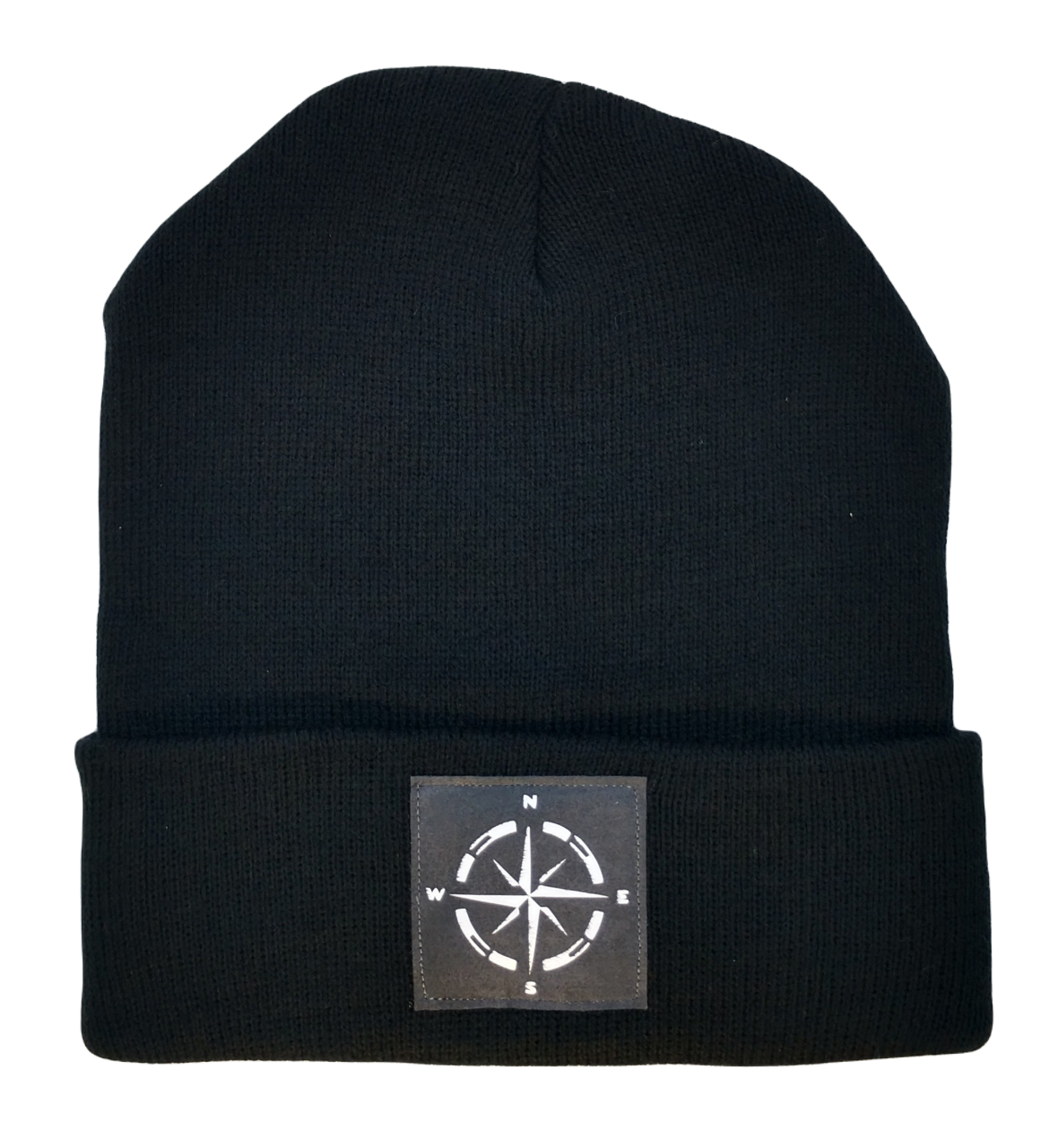 cuffed beanie with hand made compass by Buddha Gear 