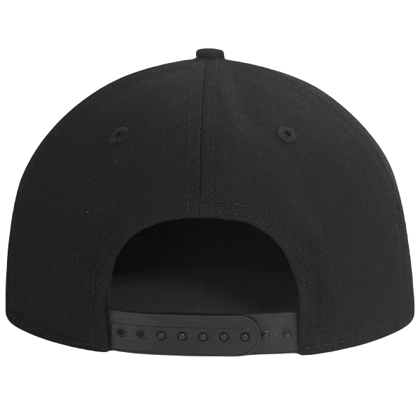 Yupoong 6089 Flat Bill, Hat / Visor with Green Under Bill and Handmade Vegan Leather Black/Gold Cannabis Patch by Buddha Gear.